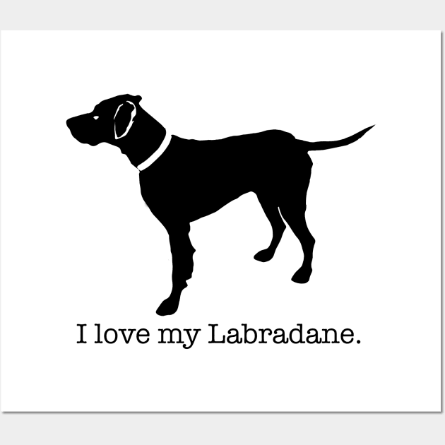 I Love my Labradane Wall Art by dlinca